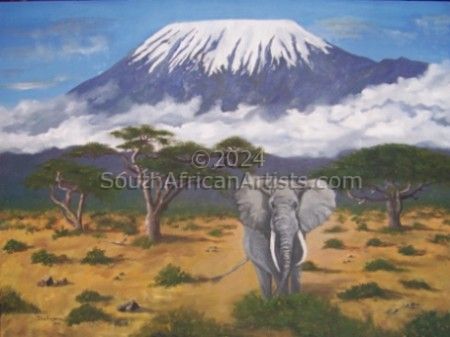 Lonely old Tusker of Kilimanjaro