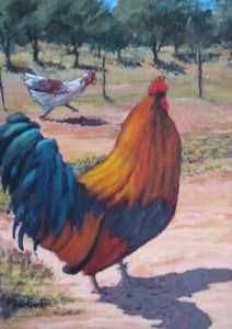 "Cock on Farmyard"