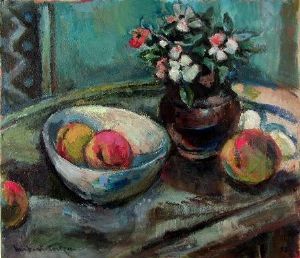 "Fruit Bowl & Flowers"