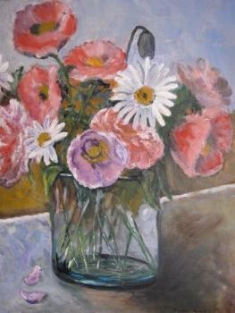 "Spring Flowers in Vase"