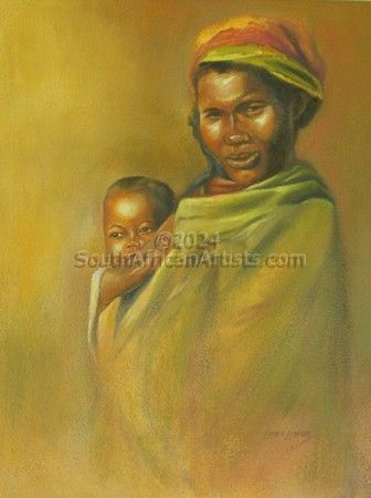 African Woman and Child