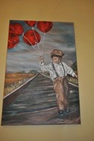 Little boy with baloons