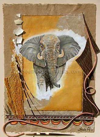 African Bull Elephant Collage