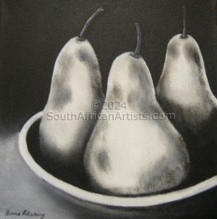 Black & White Pears 2