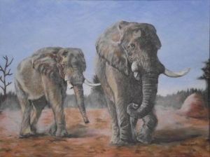 "Elephants Walking"