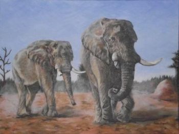 "Elephants Walking"