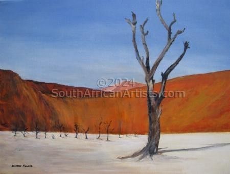 Lonely dry tree in Namibia