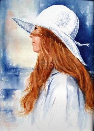 Lady in a White Hat