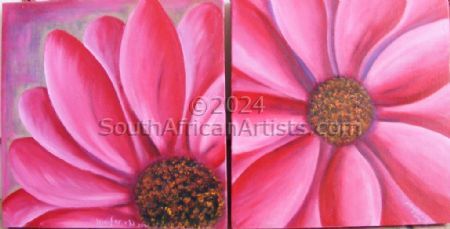 A Duo of Pink Daisies