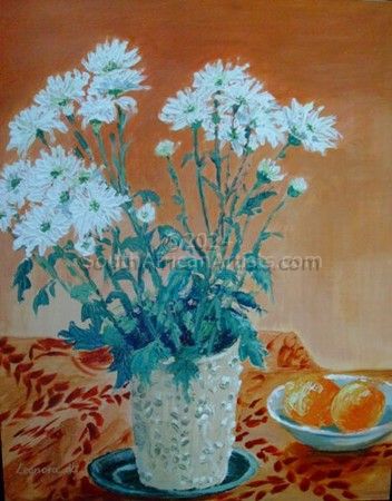 White Daisies With Lemons