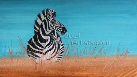 Zebra in the field