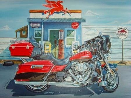 Harley Davidson and Gas Station