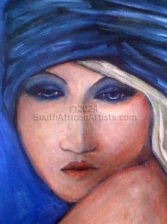 Woman with Blue