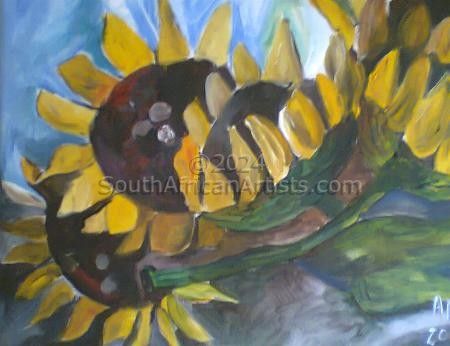 Sunflowers on Canvas