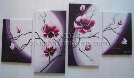 4 Panel Magnolias