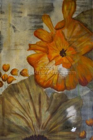 Orange Abstract Flower