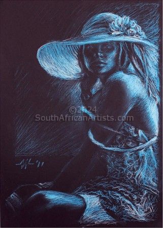 Girl with a white hat
