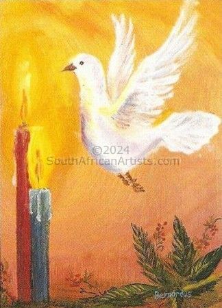 Peace Dove by Candlelight