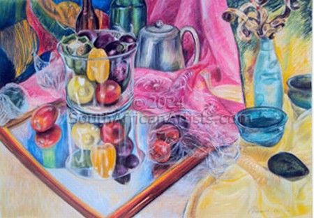 Still Life with Pink Scarf