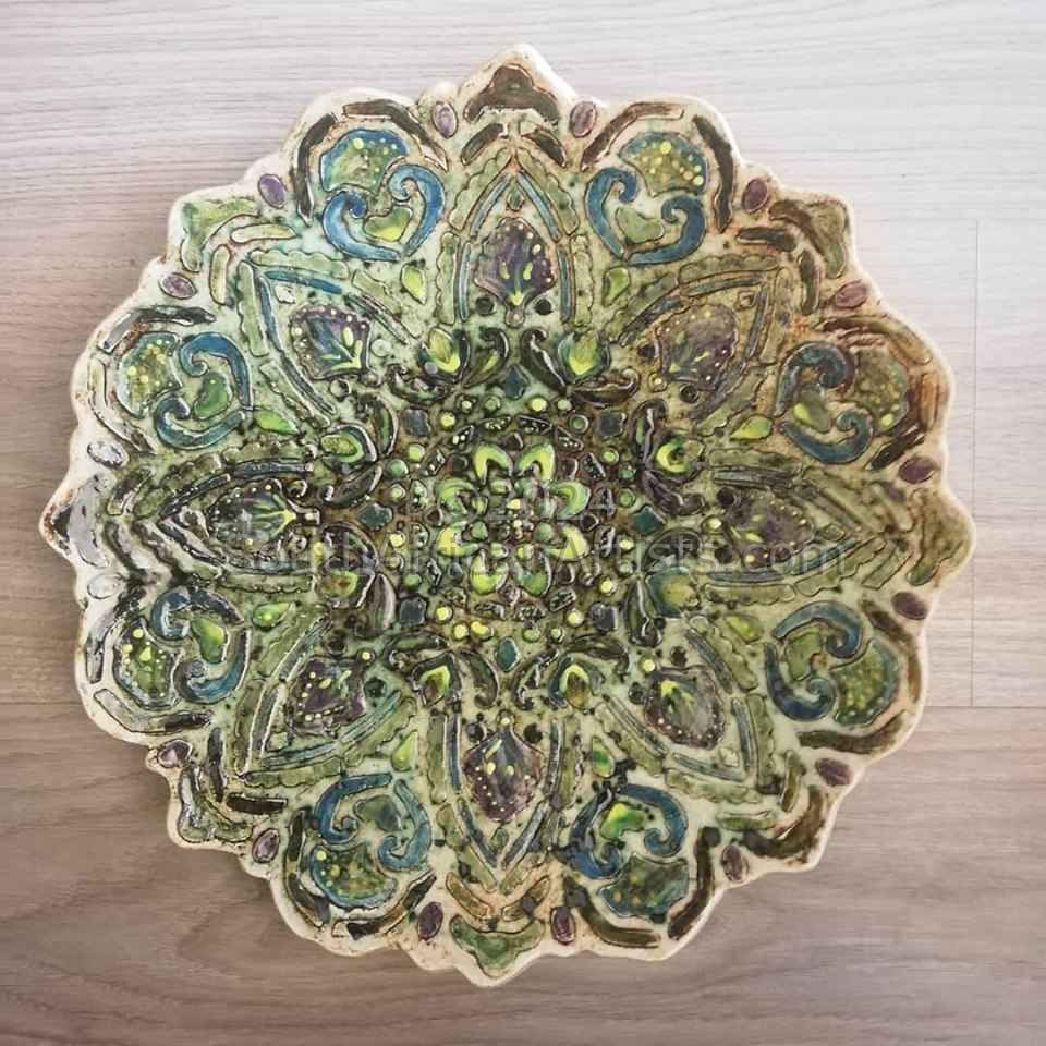 Green Mandala Plate