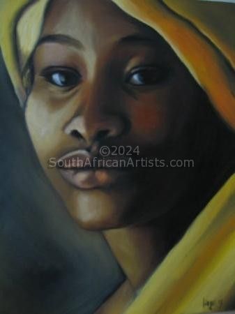 African Woman, Yellow