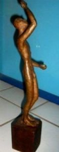 "Bronze Sculpture Of Nude Man"