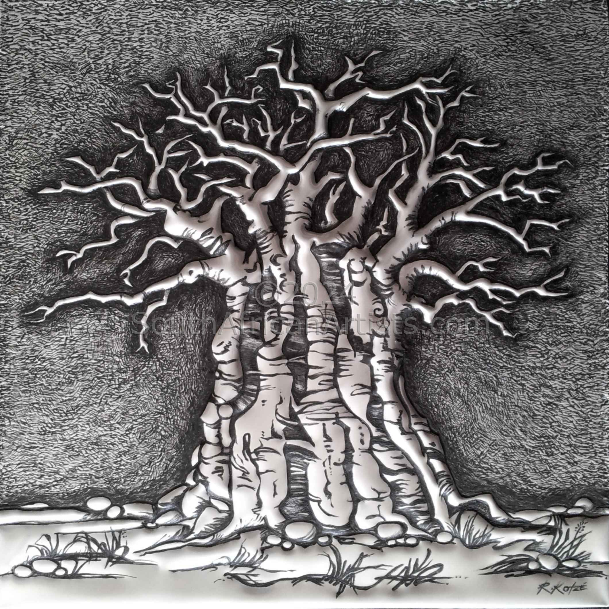 Old Baobab Tree in Metal 1/1
