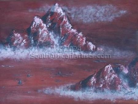 Mountain in Red