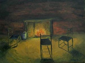 "3 Chairs Around a Fire"