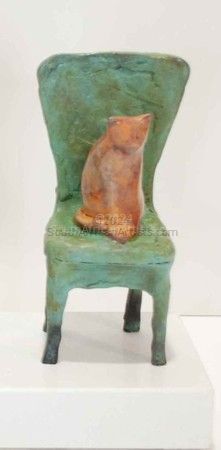 Sitting Cat On Chair