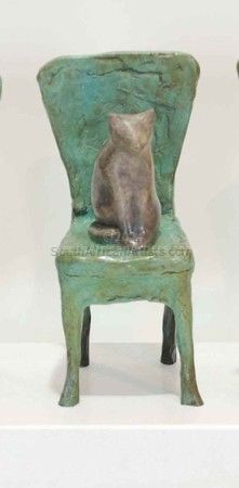 Sitting Cat On Chair 2