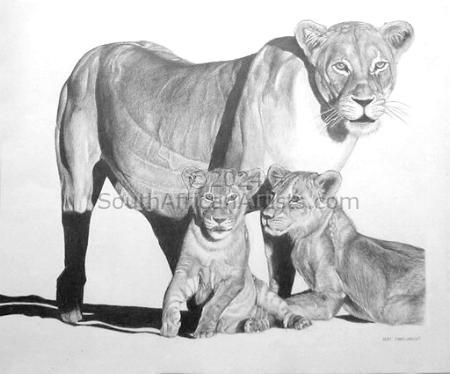 Lioness & cubs