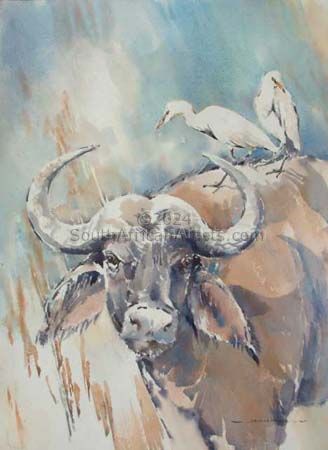 Buffalo and Cattle Egrets