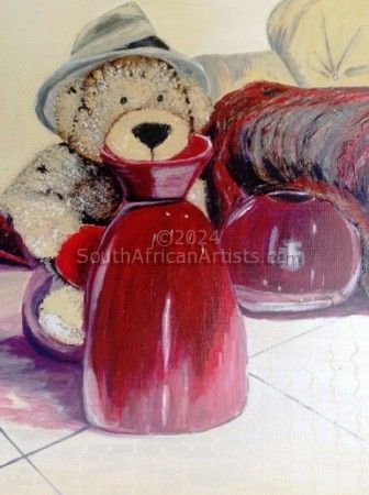 Teddy with Red Pot