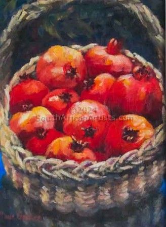 Basket with Pomegranates