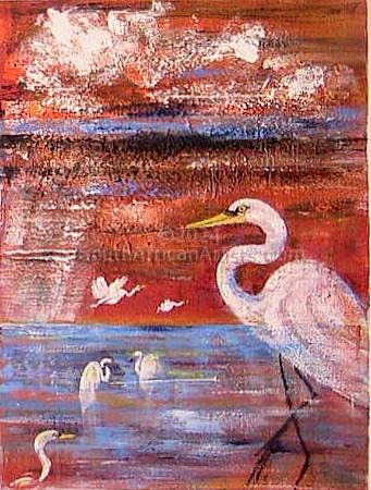 Red Savannah - Egrets