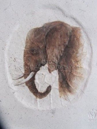 Life Size Elephant Footprint & Portrait 2