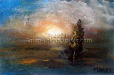 Stormy Sunset - Tree Miniature 1