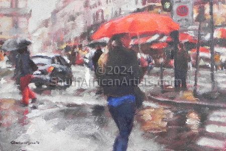 Umbrella in Red- Paris