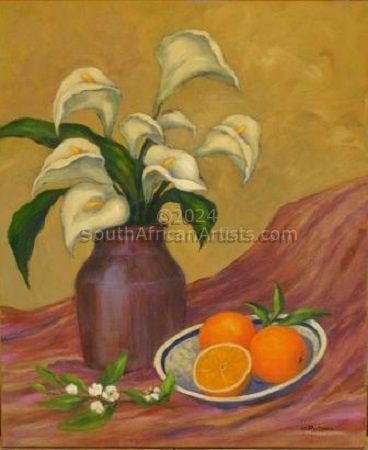 Arum Lilies & Oranges II