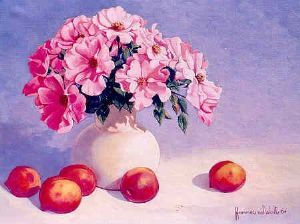 "Pink Roses with Peaches"