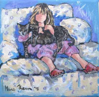 Girl with a Cat I