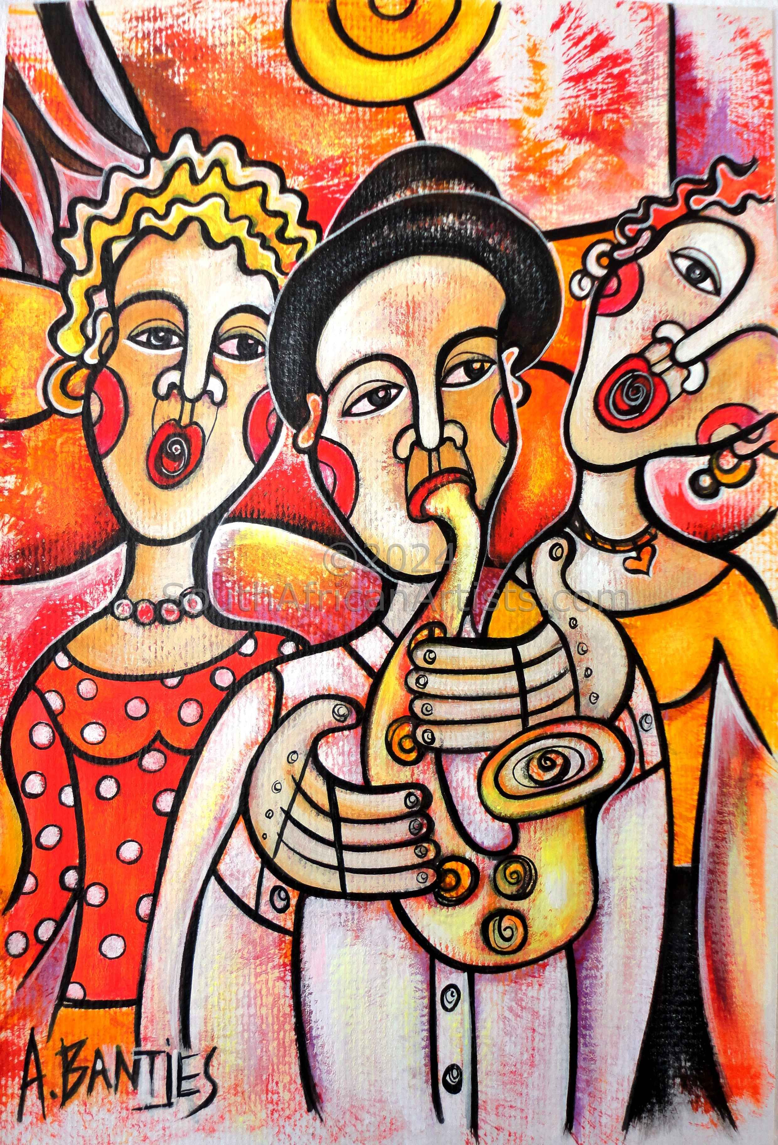 Singing Ladies and a Trumpeter