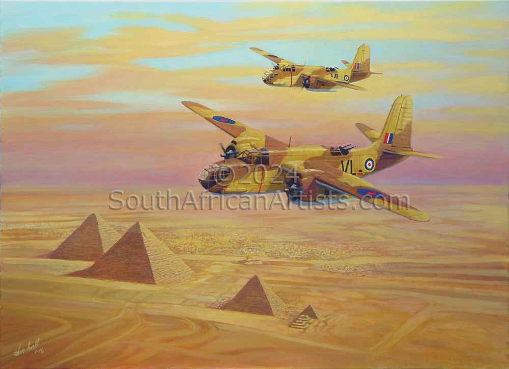 SAAF 12 Squadron Boston Bombers Over Cairo #2