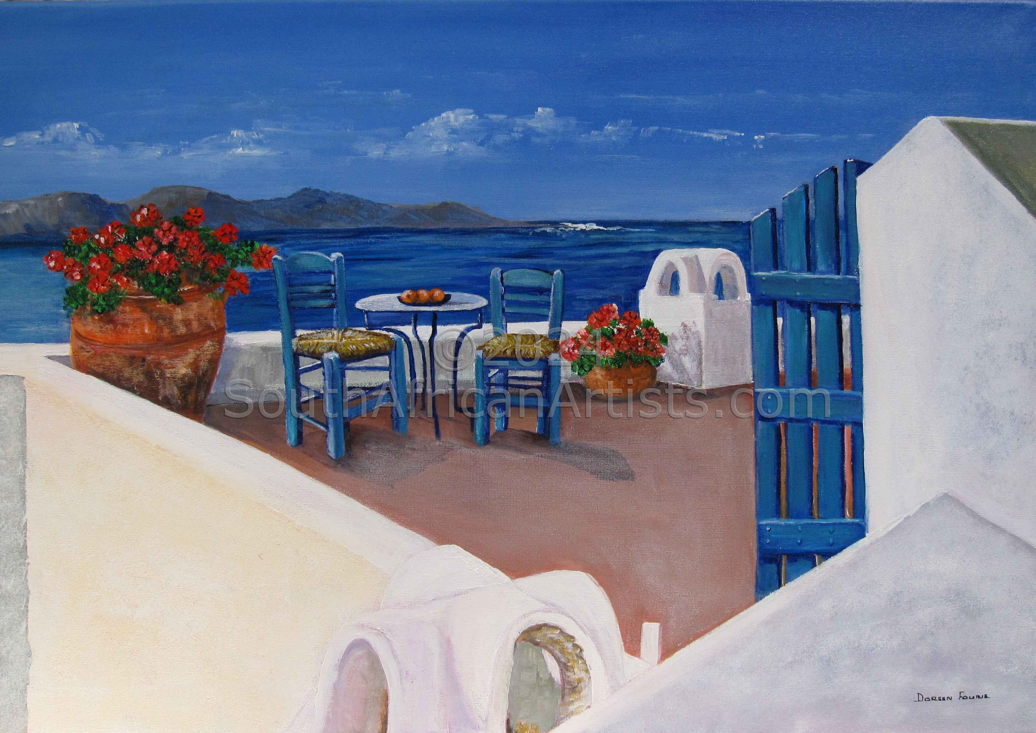 A Scene at Oia Santorini