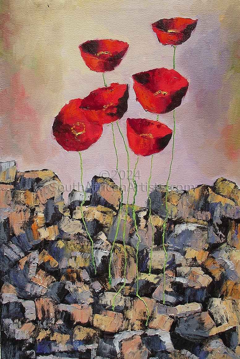 Poppies on the Rocks