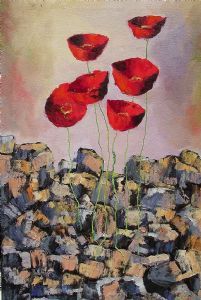 "Poppies on the Rocks"