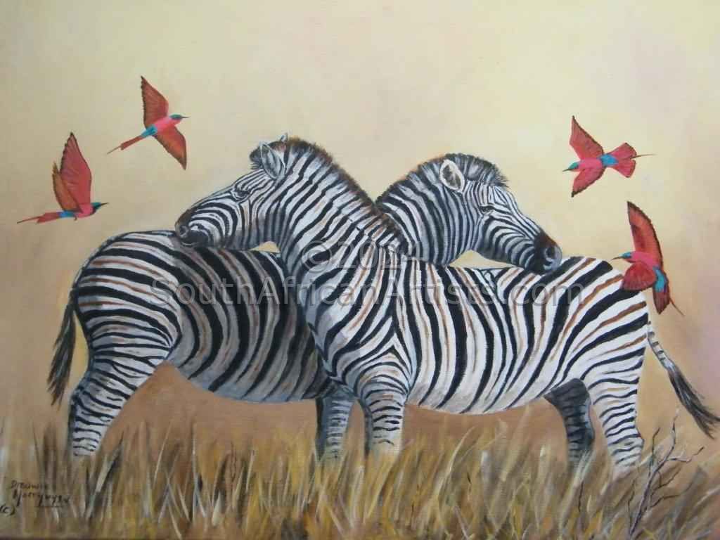 Zebras & Carmin Bee Eaters
