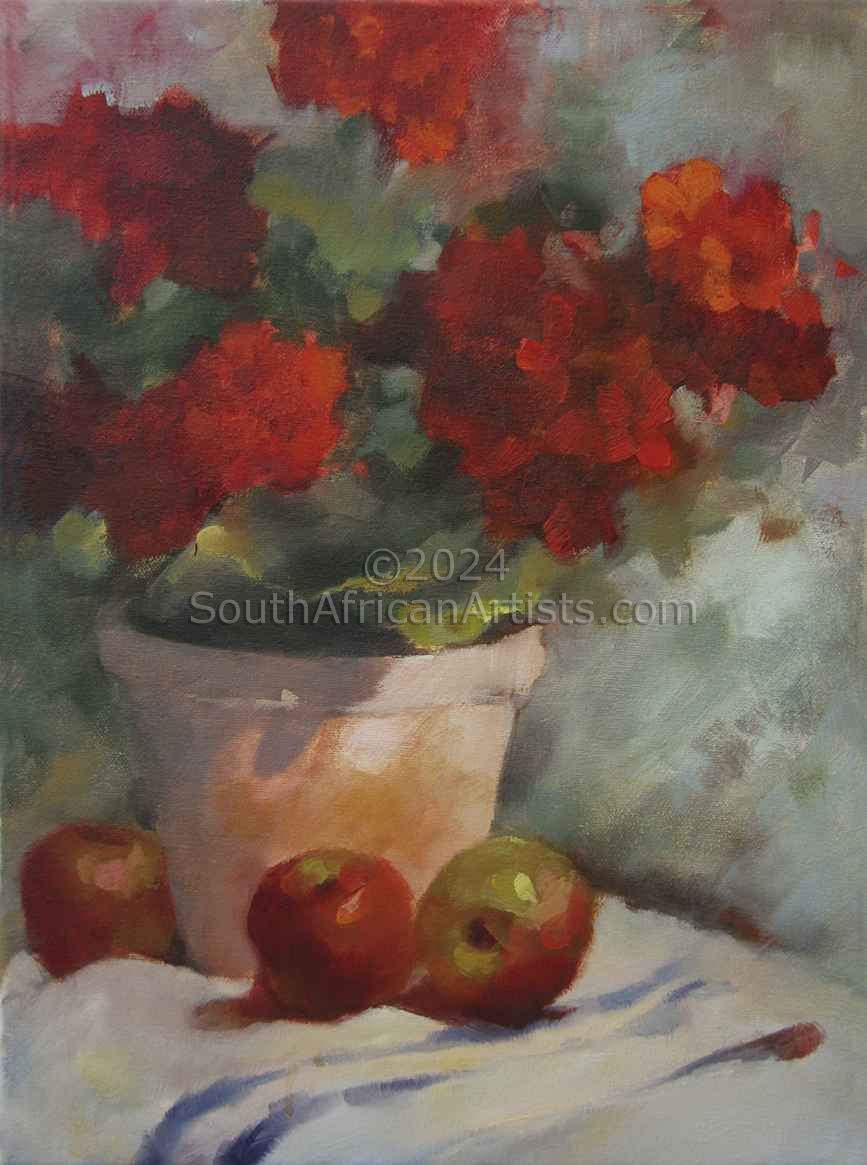 Geraniums and Apples