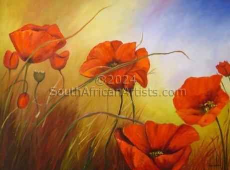 Poppies in Bloom I